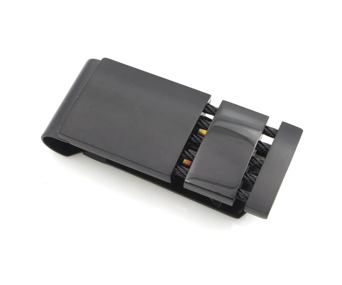 Black Stainless Steel Cable Tension Money Clip