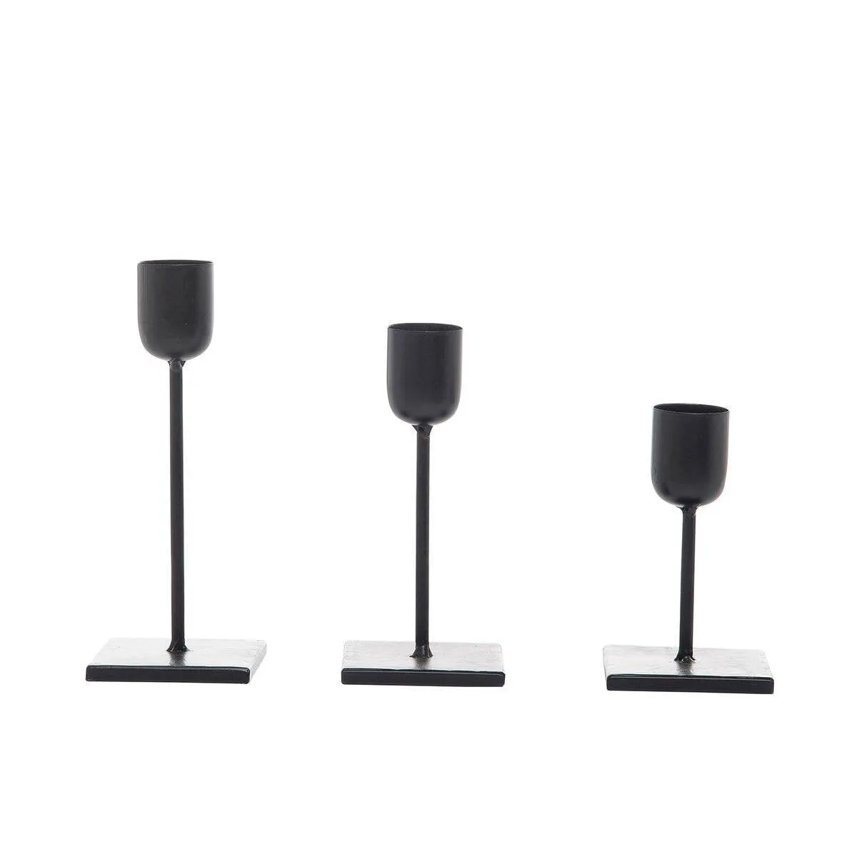 Black Taper Holders (Set of 3)