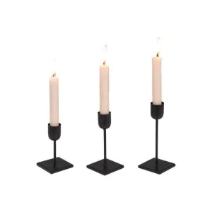 Black Taper Holders (Set of 3)
