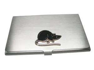 Black Toned Rat Business Card Holder