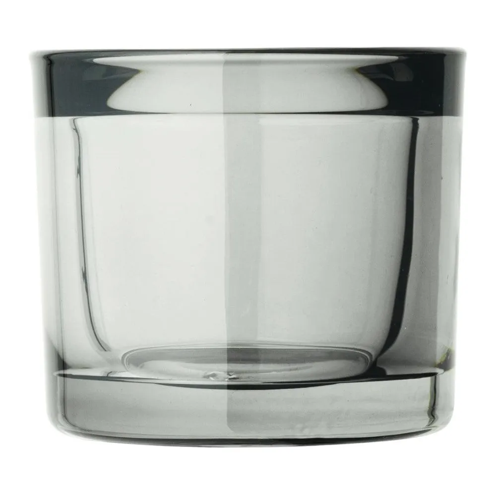 Blomus Tealight Candle Holders: Smoky-Grey Tinted Glass 6.5x6cm MIMO x12