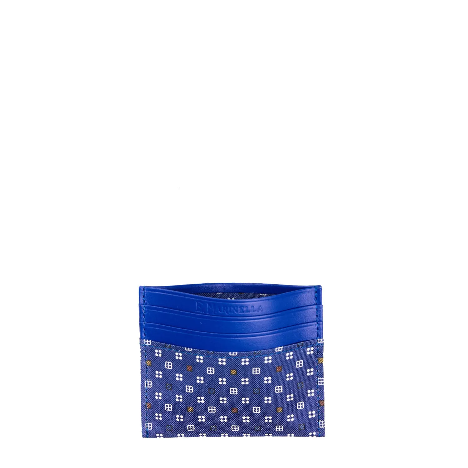 BLUETTE LEATHER AND SILK CREDIT CARD HOLDER