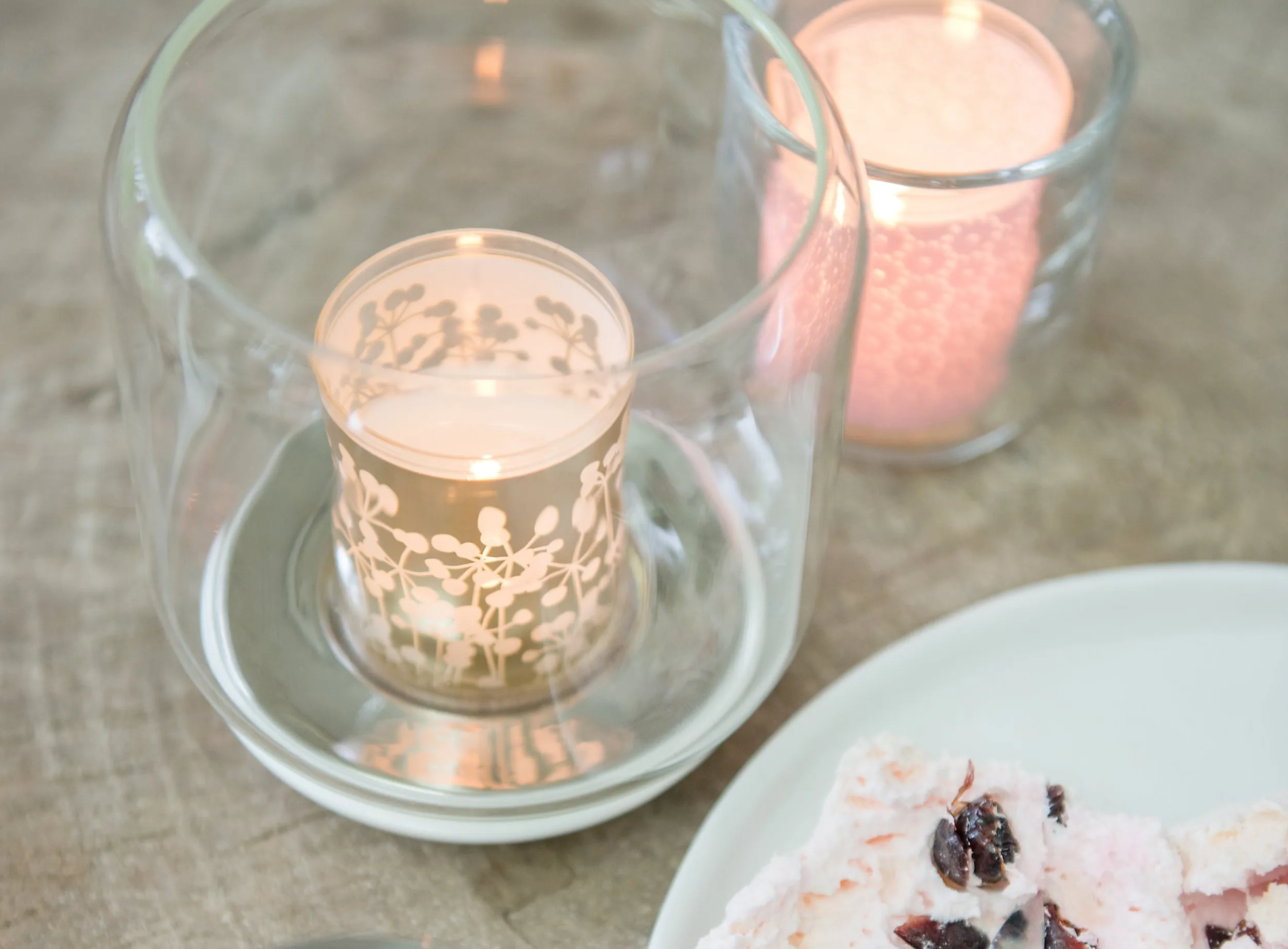 Bolsius Sparkle Light Glass Candle Holder, 87/71mm