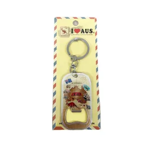 Bottle Opener Foil Australia Map Cream