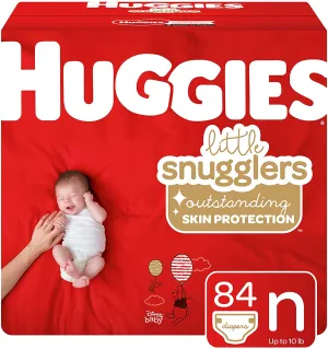 Brand new in package! Huggies Little Snugglers Baby Diapers, Size Newborn, 84 Count
