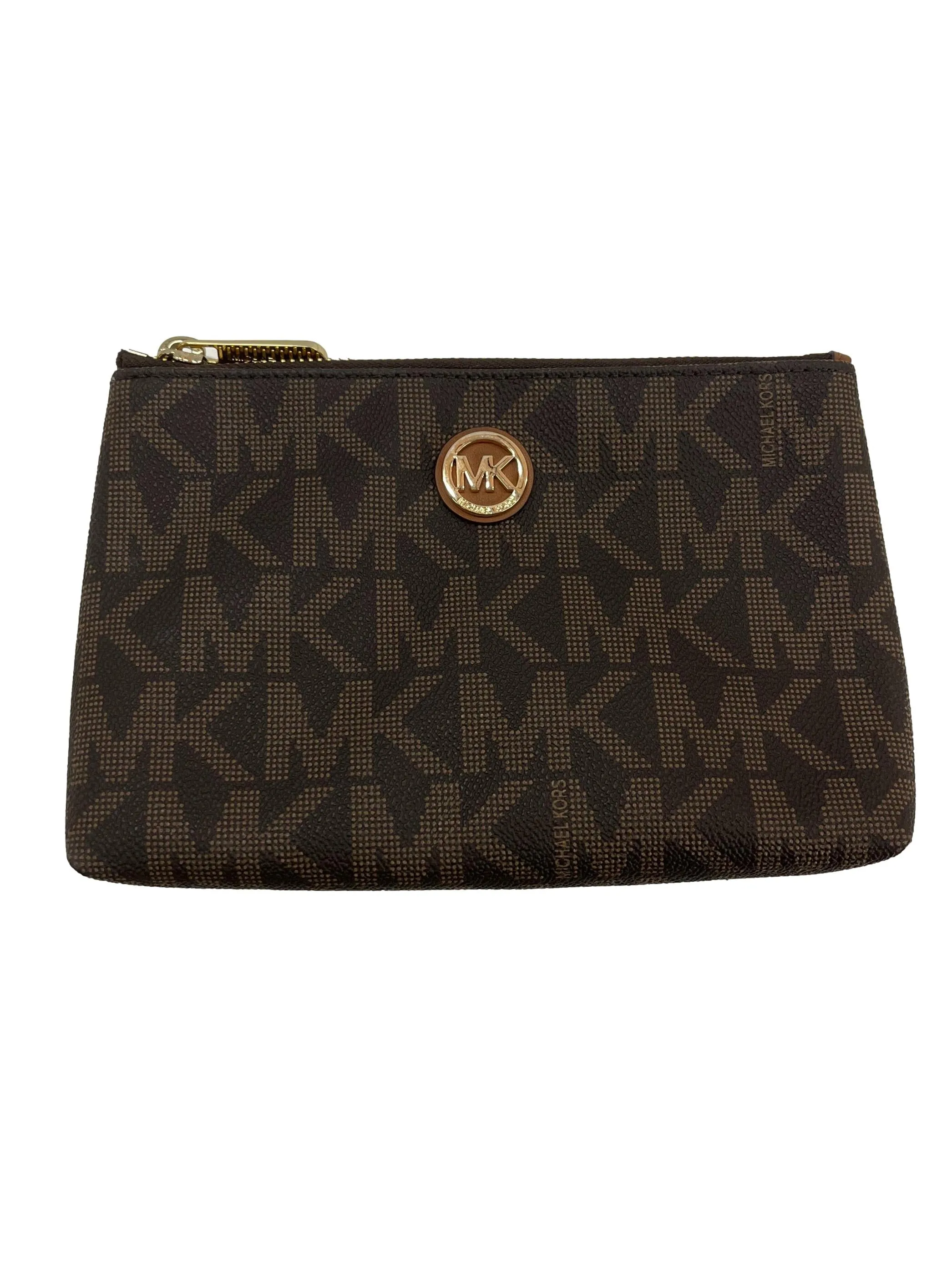 Brown Embossed Travel Pouch