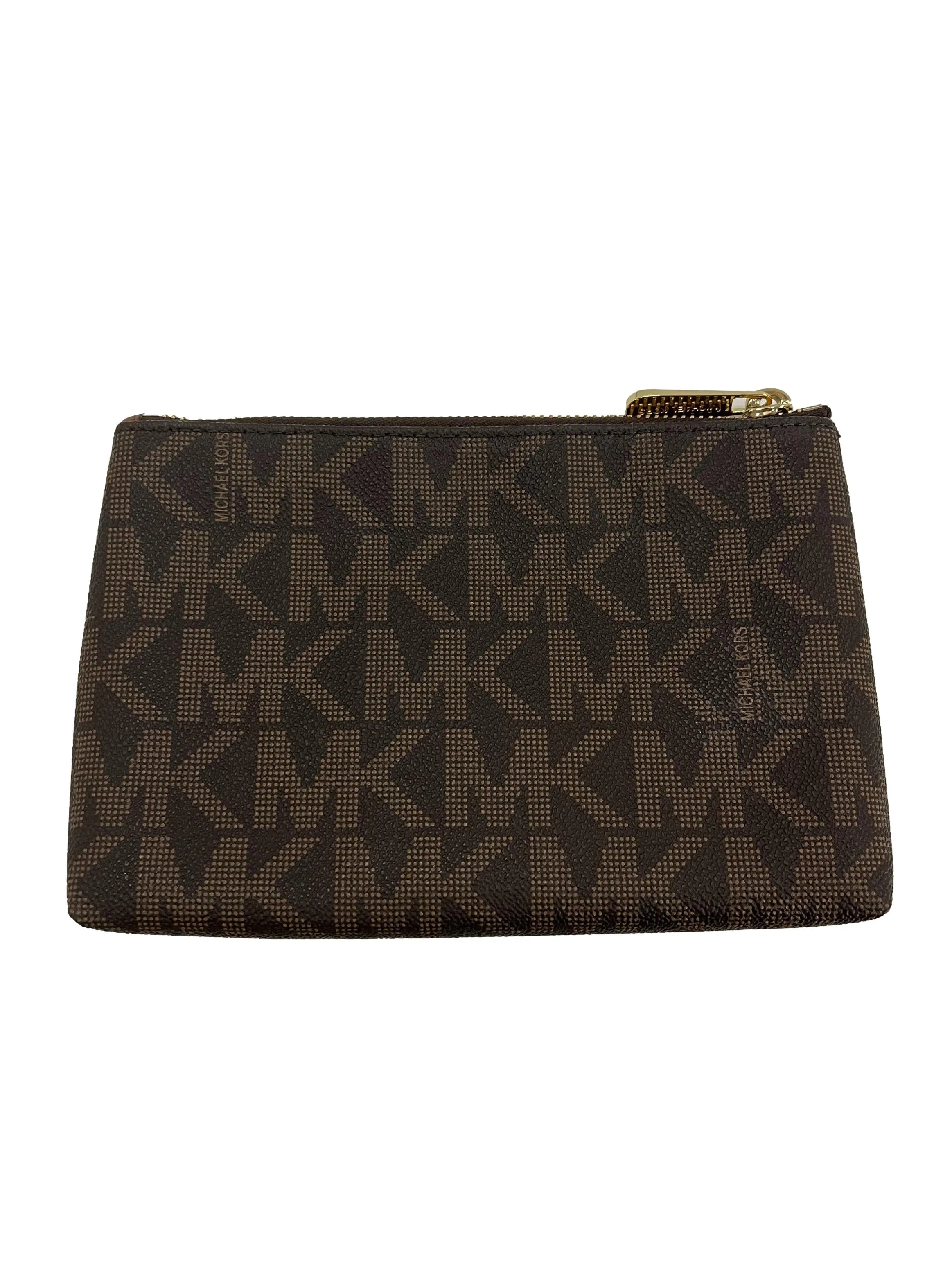 Brown Embossed Travel Pouch