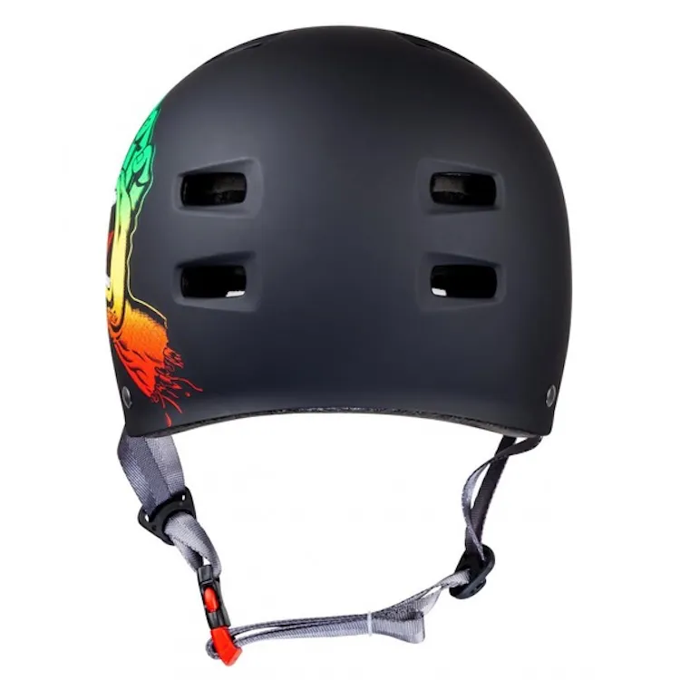 Bullet x Santa Cruz Screaming Hand Rasta Black Helmet Size L/XL