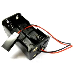 C1202-9 RC Battery Holder Case Box Pack 4 AA JR Female 3 Pin (2 pin   1 dead)