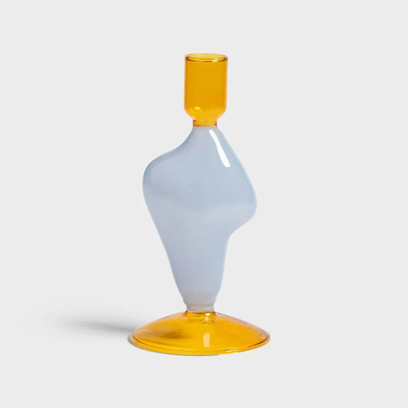 Candle holder flux light blue