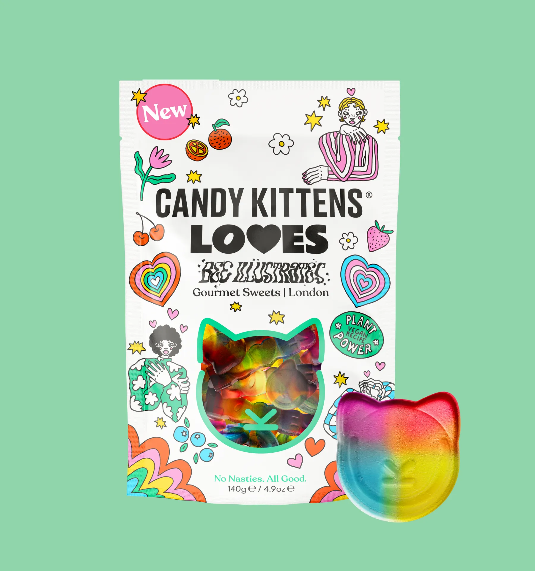 Candy Kittens Vegan Sweets 10x140g
