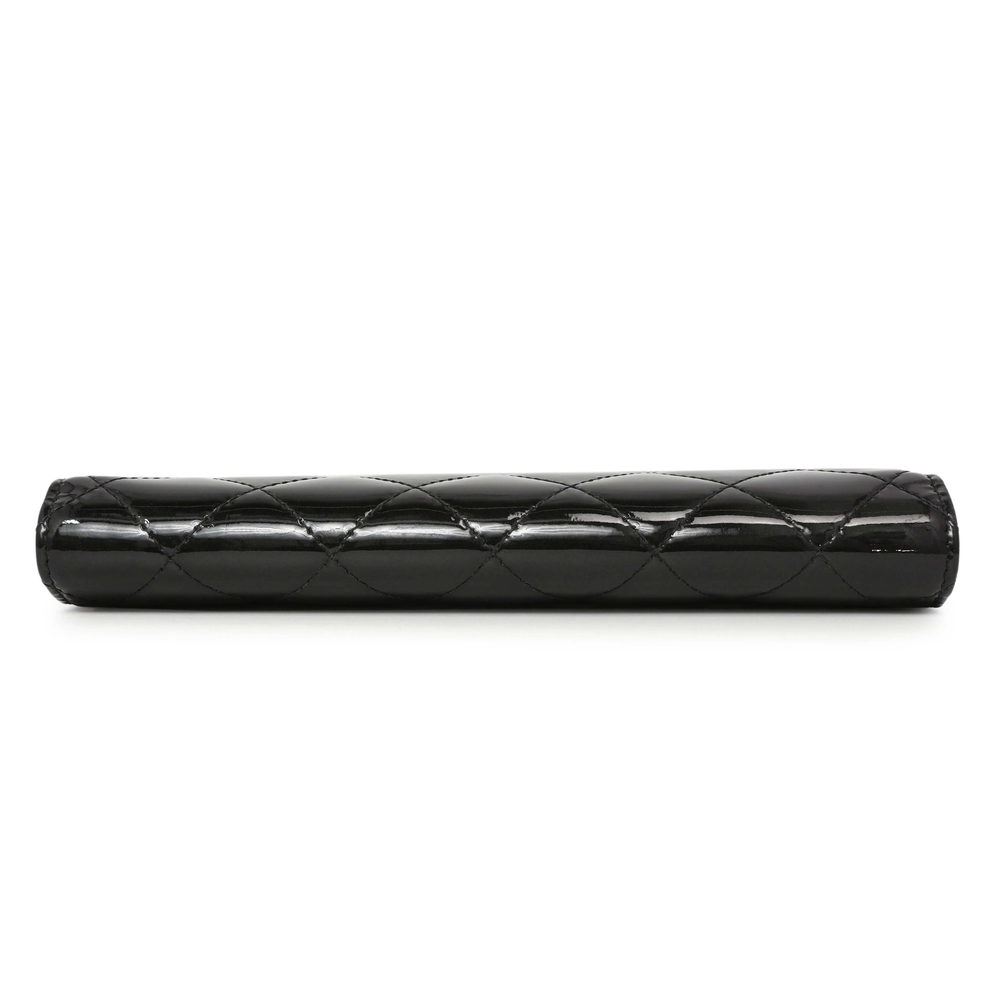 Chanel Black Quilted Patent Yen Wallet