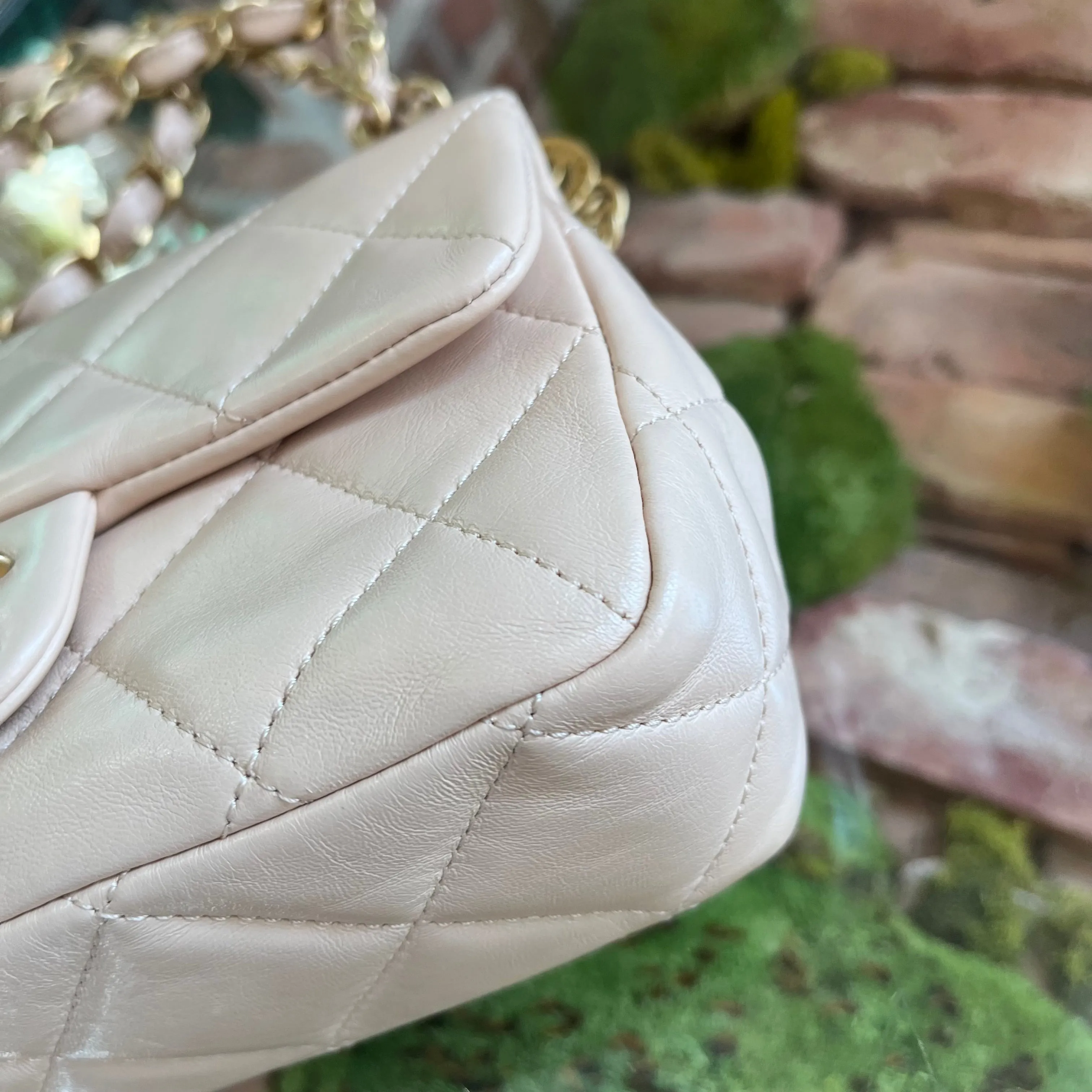 CHANEL Fancy Jewel Pink Leather Flap Bag