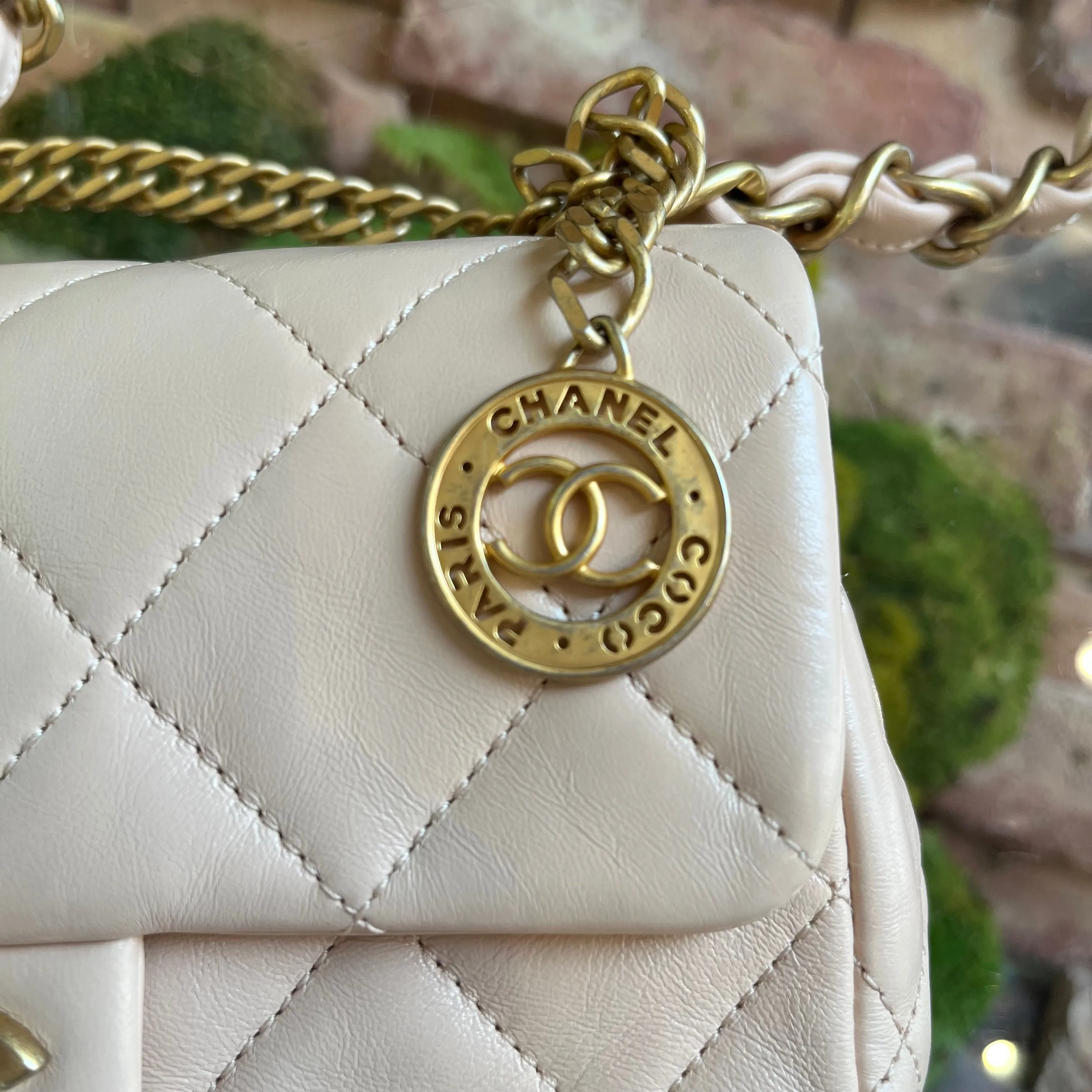 CHANEL Fancy Jewel Pink Leather Flap Bag