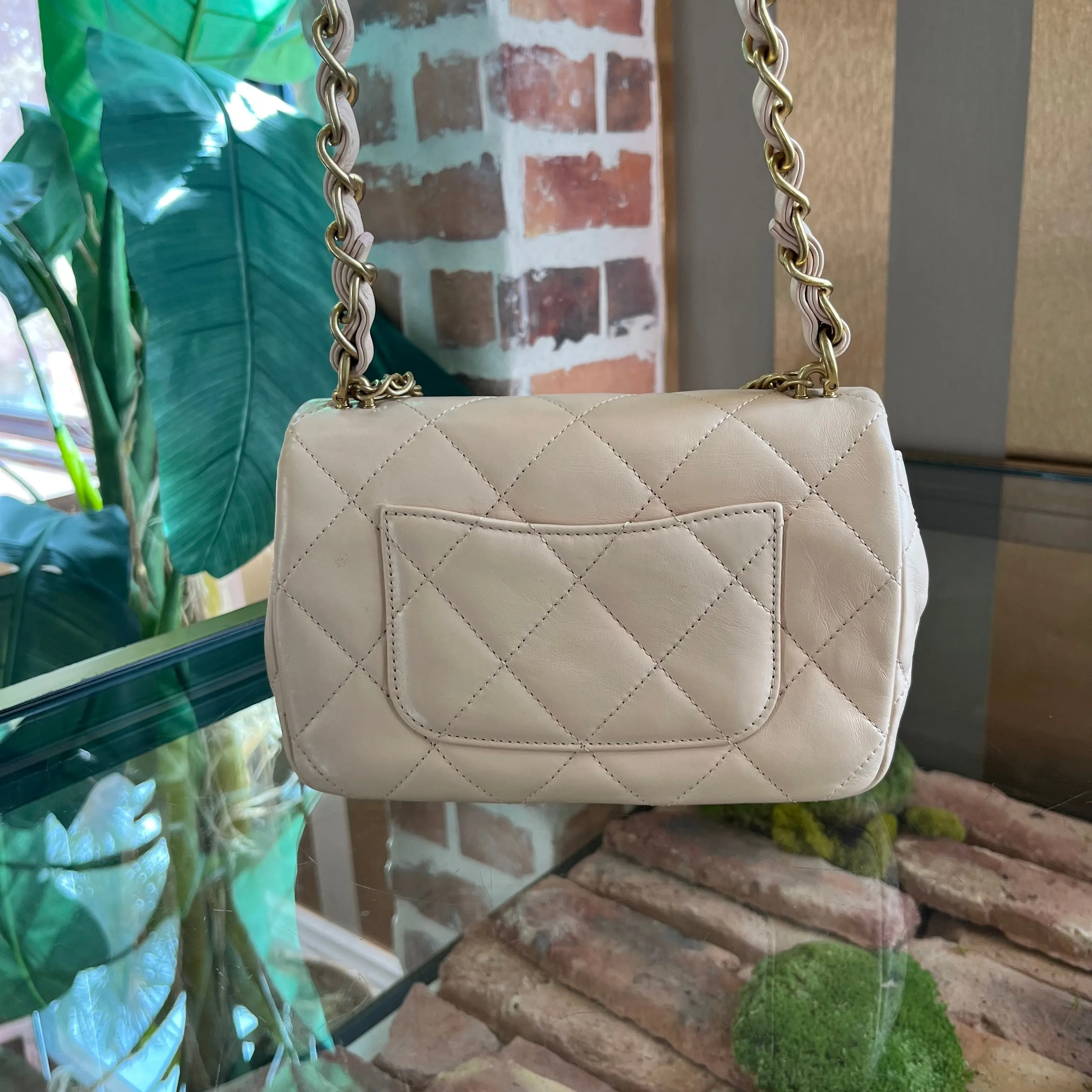 CHANEL Fancy Jewel Pink Leather Flap Bag