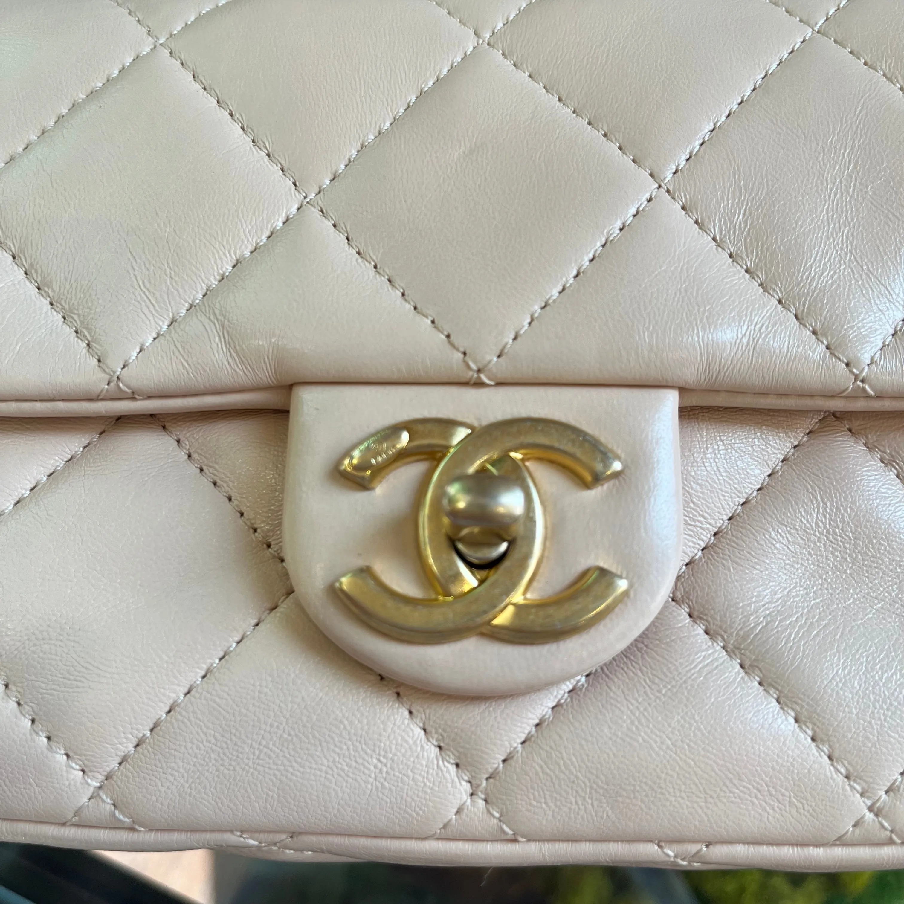 CHANEL Fancy Jewel Pink Leather Flap Bag