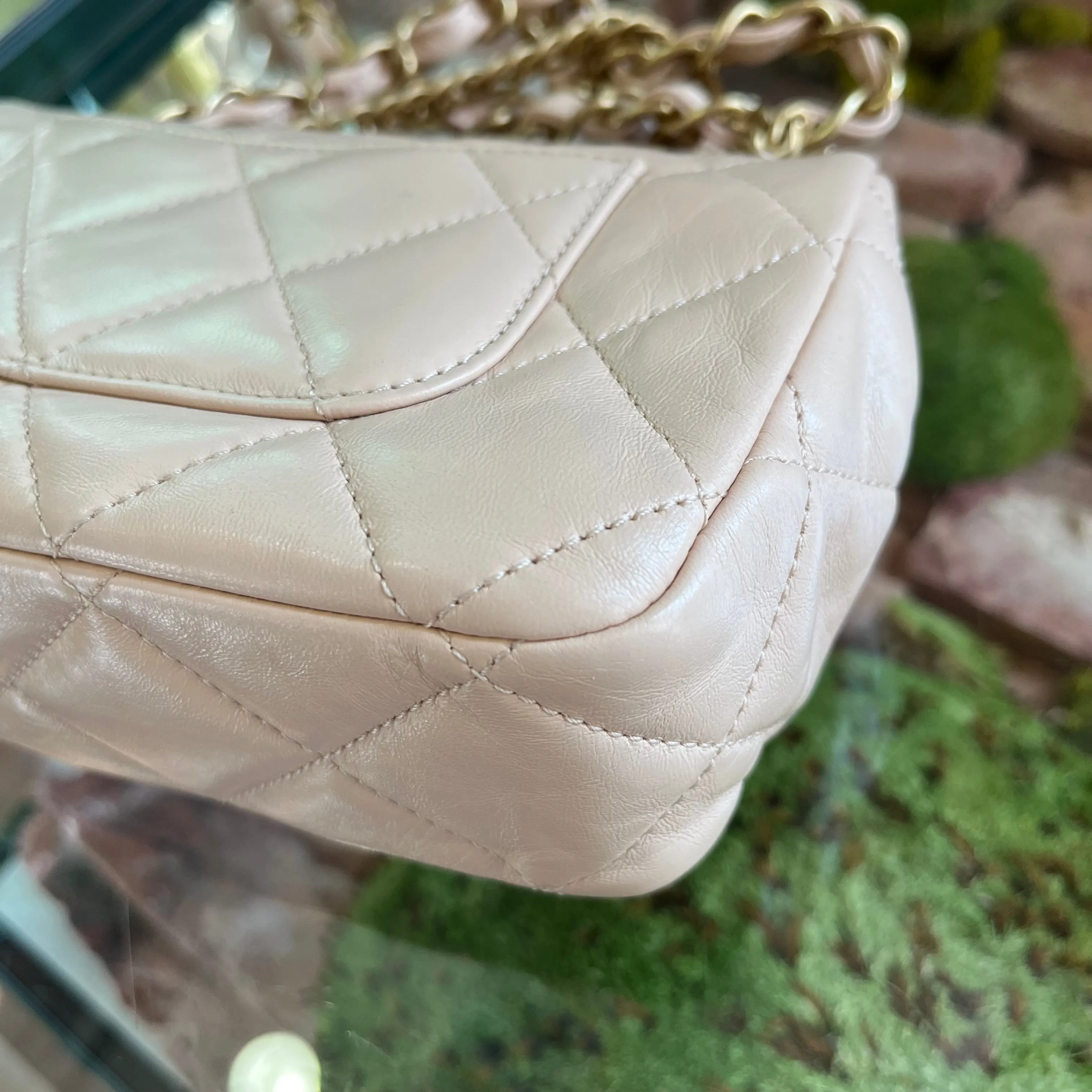 CHANEL Fancy Jewel Pink Leather Flap Bag