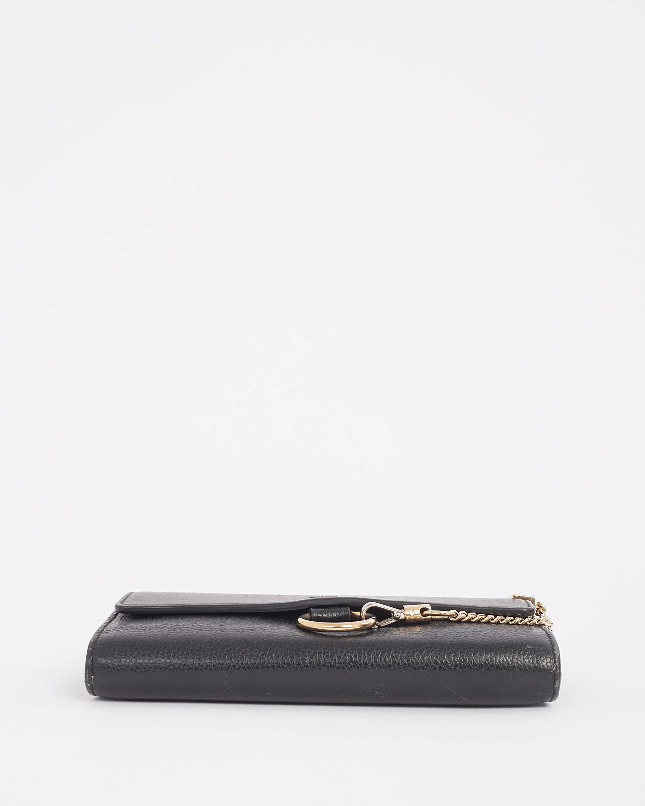 Chloé Black Leather Faye Long Wallet