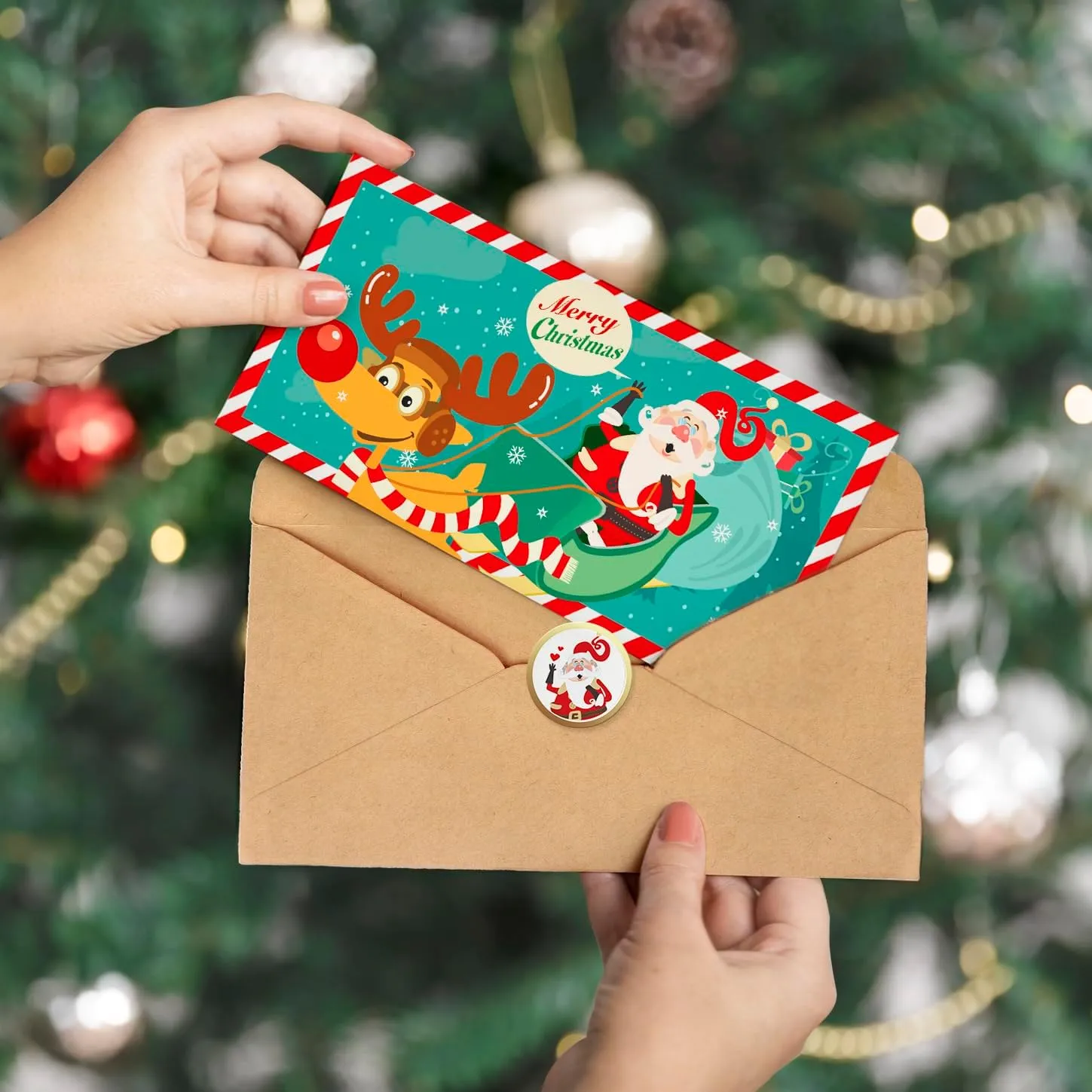 Christmas Money Cards, 20 Pack with Envelopes for Cash, Checks, or Gift Cards