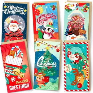 Christmas Money Cards, 20 Pack with Envelopes for Cash, Checks, or Gift Cards