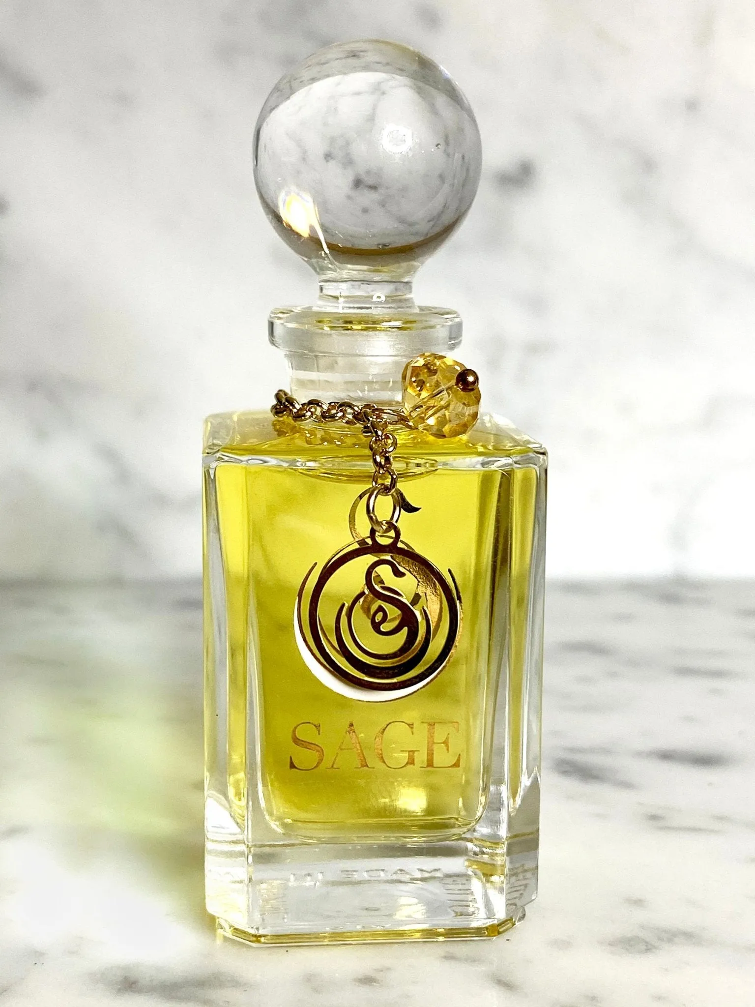Citrine Vanity Bottle by Sage, Pure Perfume Oil Concentrate