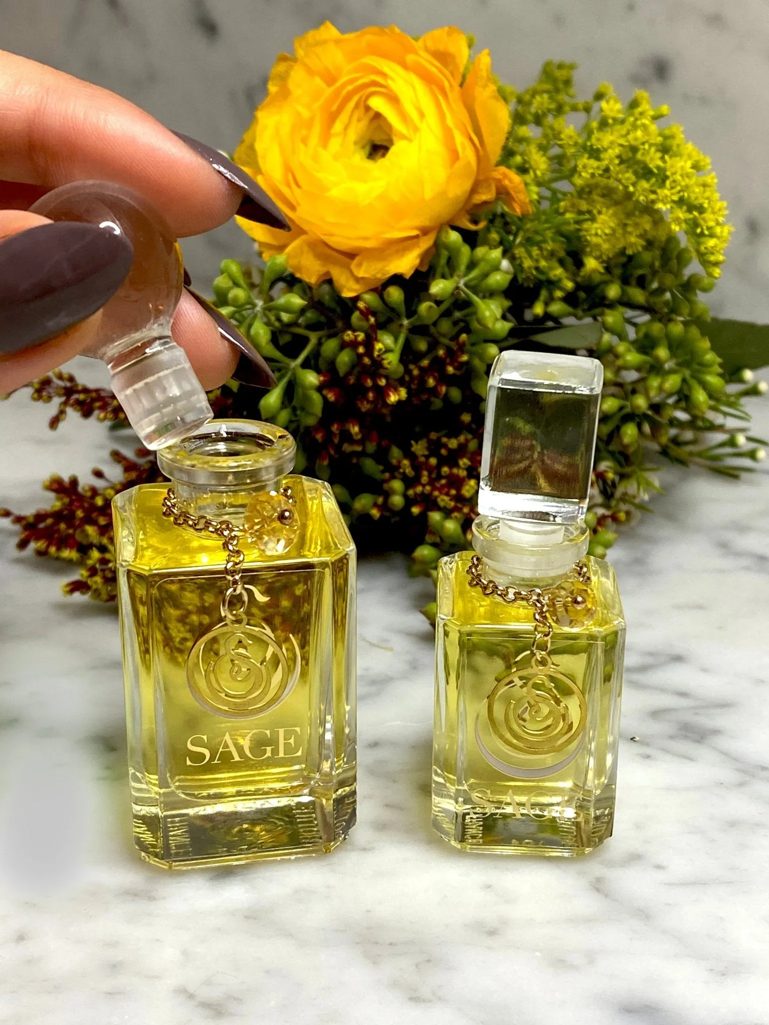 Citrine Vanity Bottle by Sage, Pure Perfume Oil Concentrate