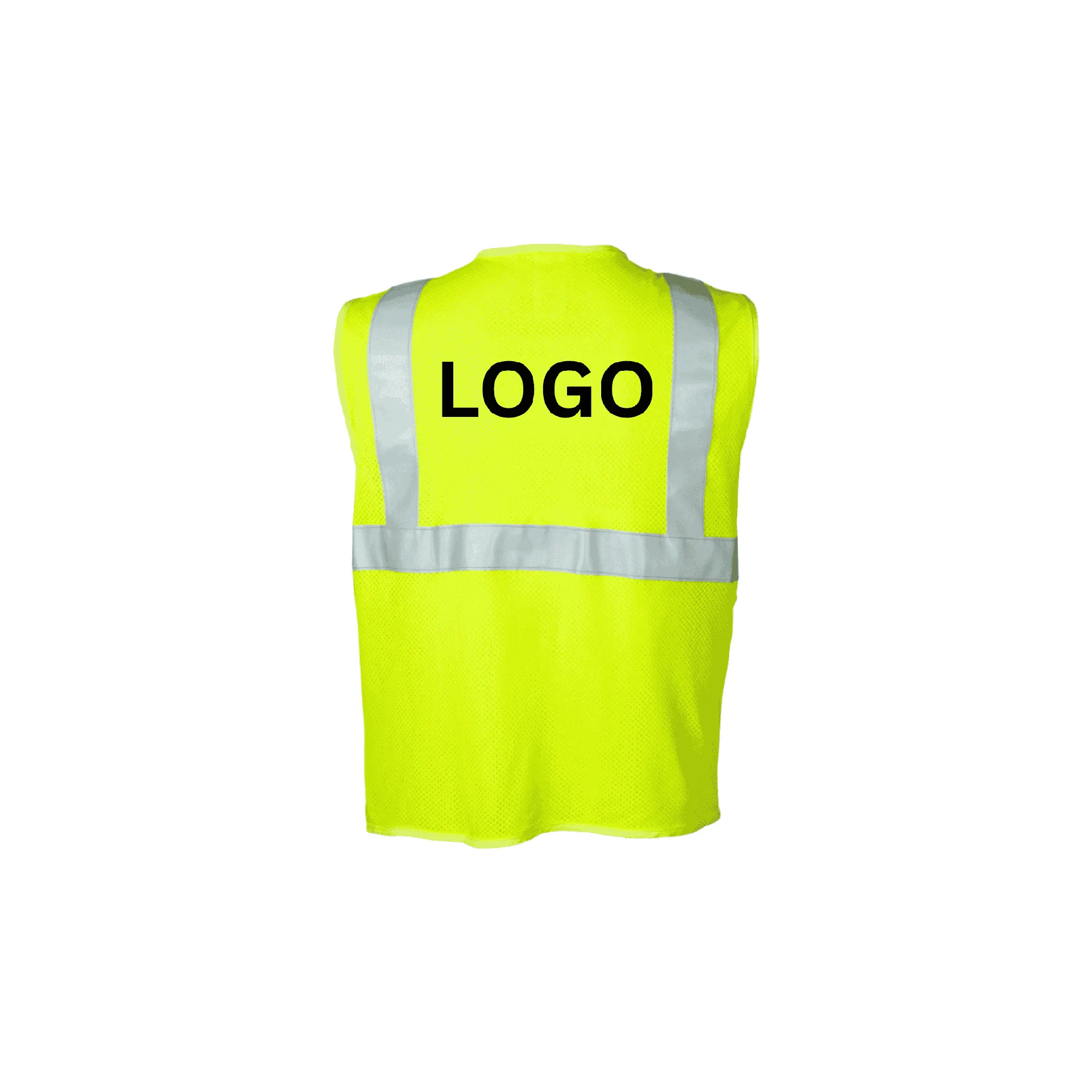 Class 2 FR Modacrylic and Aramid Safety Vest with Zipper Closure (Hi Vis Lime)