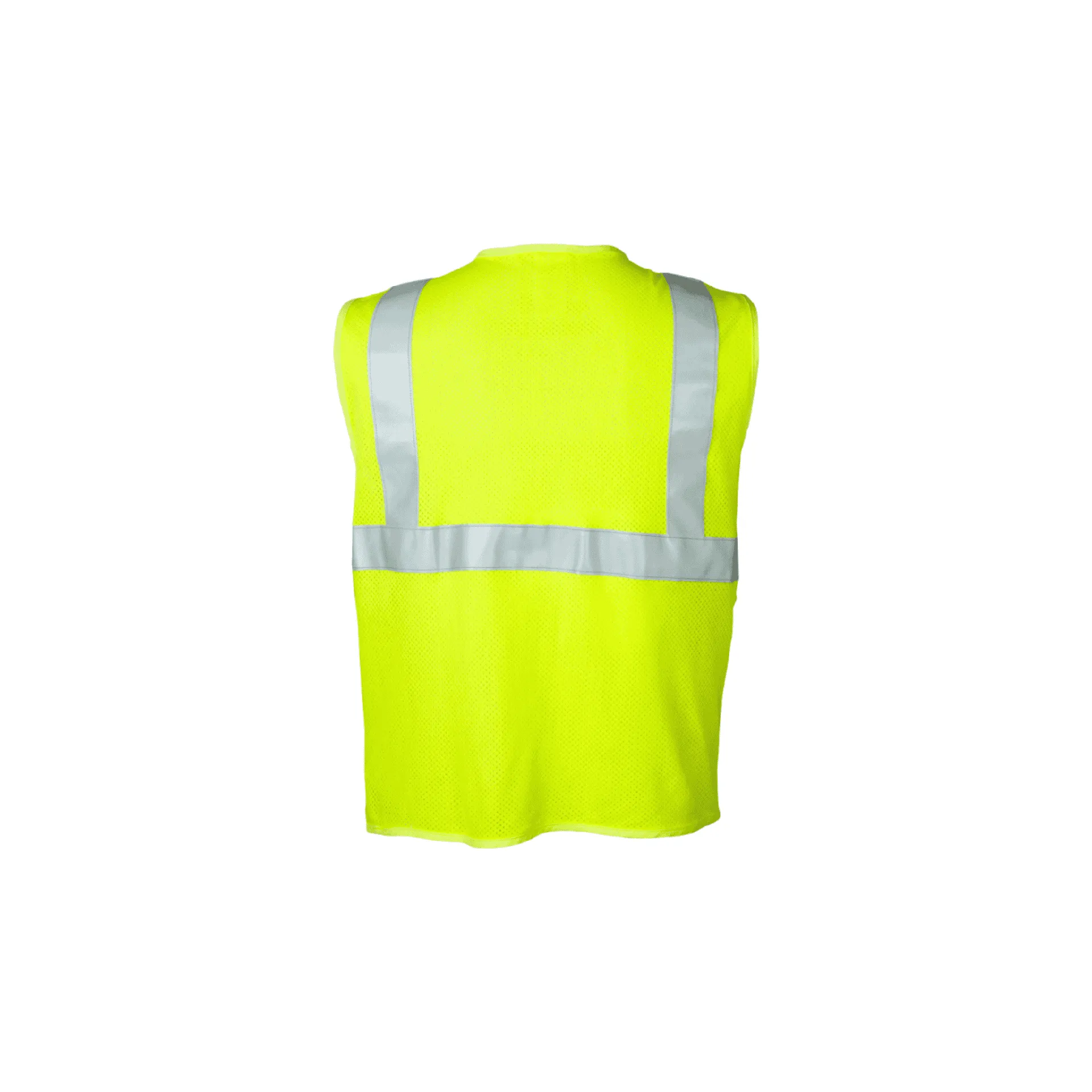 Class 2 FR Modacrylic and Aramid Safety Vest with Zipper Closure (Hi Vis Lime)
