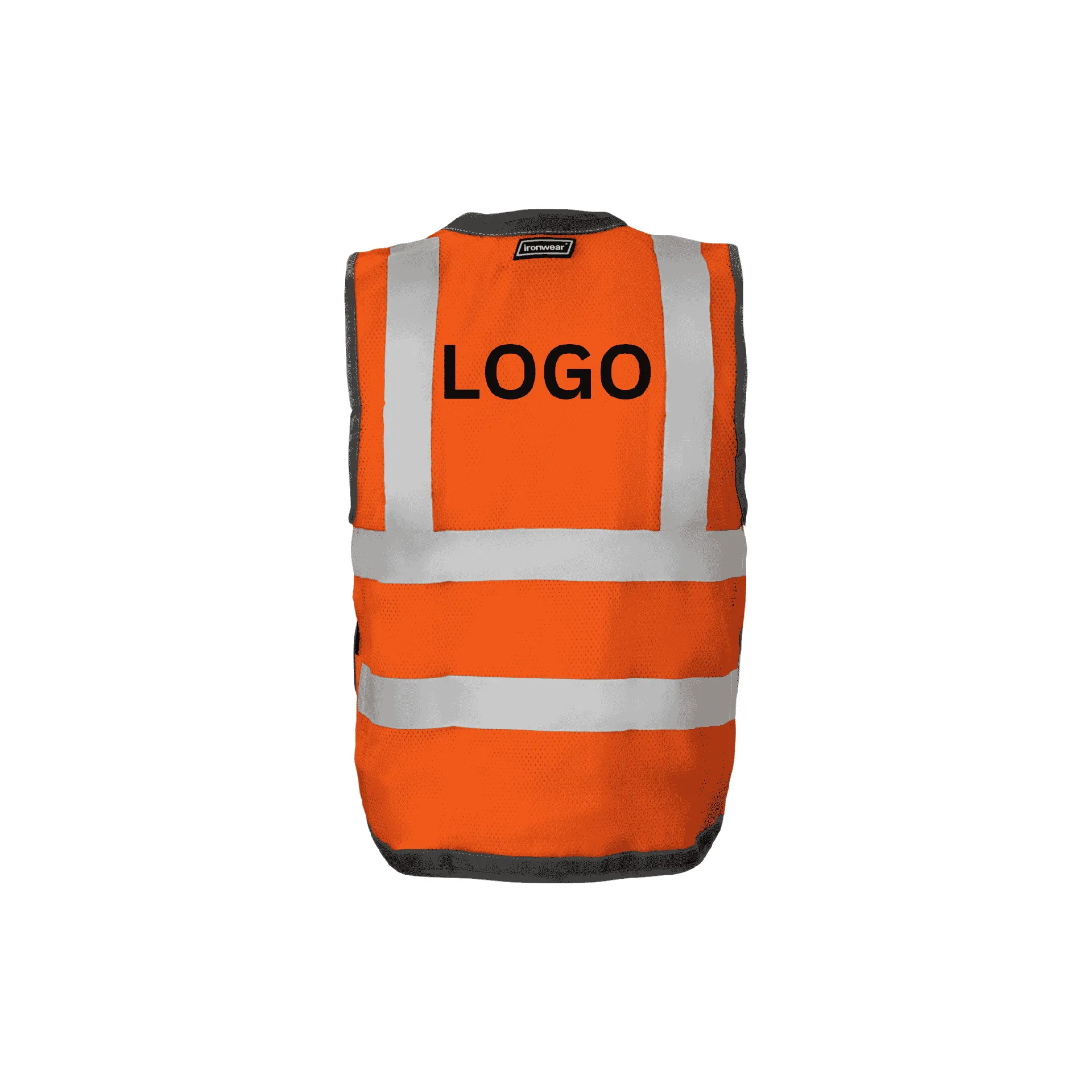 Class 2 Orange Snap Front and Side Closure Vest