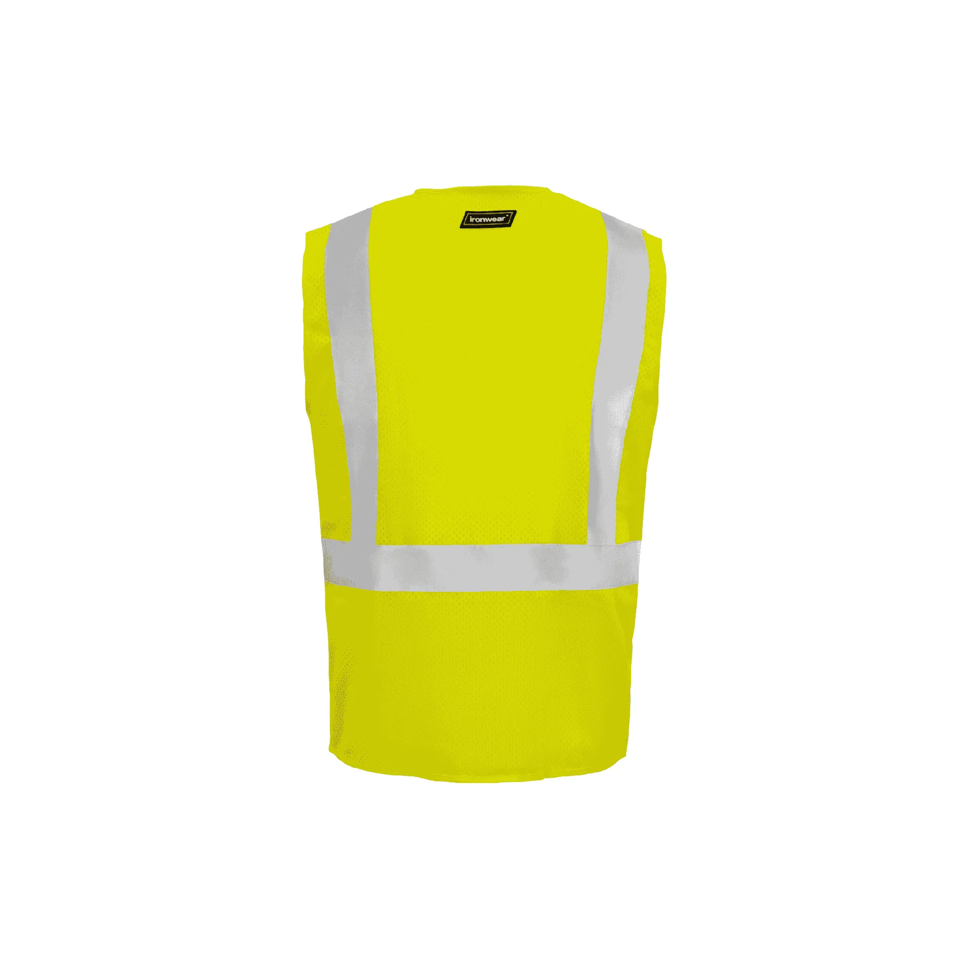 Class 2 Safety Vest with Zipper Closure (Hi Vis Lime)