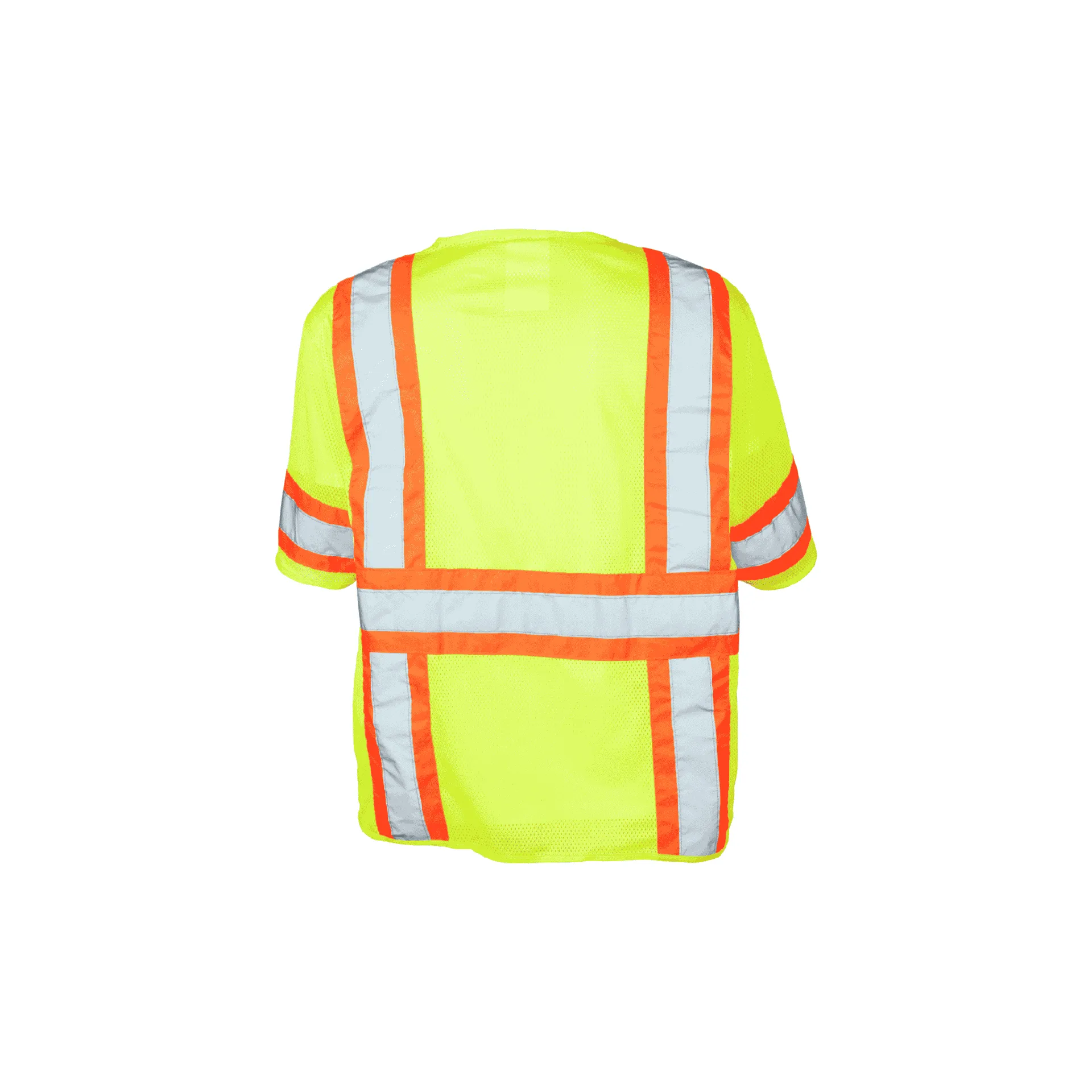 Class 3 Safety Vest with Radio Clip Holders (Over the Shoulder)