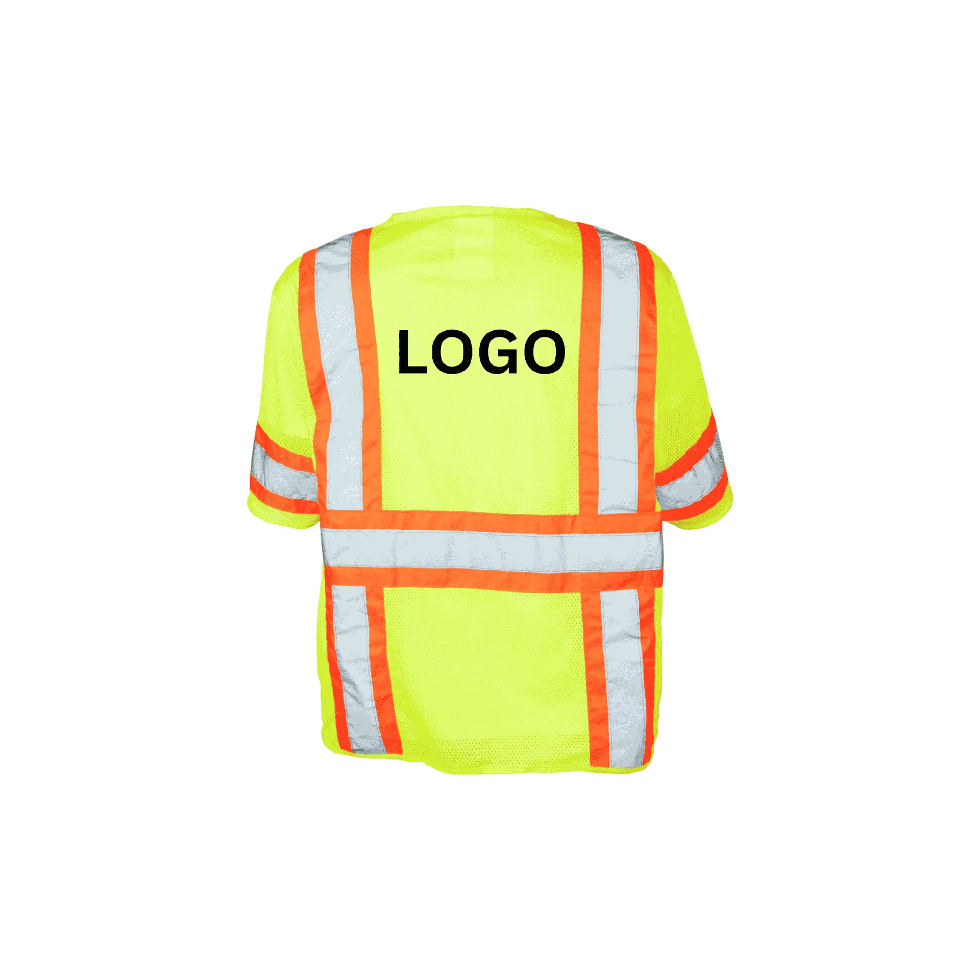 Class 3 Safety Vest with Radio Clip Holders (Over the Shoulder)