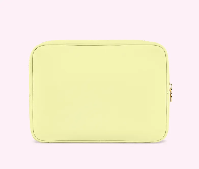 CLEAR FRONT LARGE POUCH - BANANA