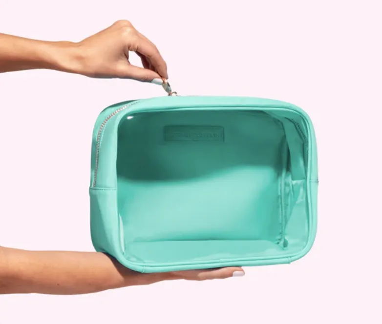 CLEAR FRONT LARGE POUCH - BANANA