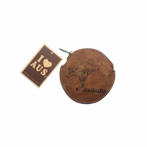 Coin Purse Round Printed Kangaroo