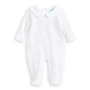 Collared Pima Footie -- White