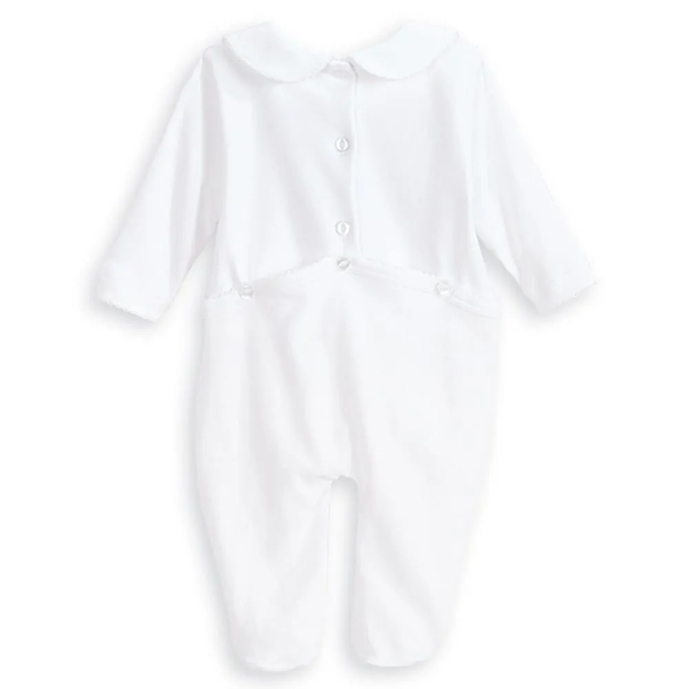 Collared Pima Footie -- White