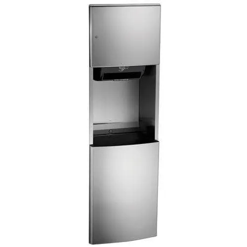 Combination Commercial Paper Towel Dispenser/Waste Receptacle, Recessed-Mounted, Stainless Steel ASI 204692A