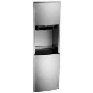 Combination Commercial Paper Towel Dispenser/Waste Receptacle, Recessed-Mounted, Stainless Steel ASI 204692A