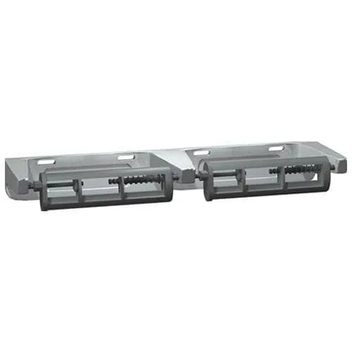 Commercial Double Roll Toilet Paper Dispenser, Surface-Mounted, Metal ASI 0264-1