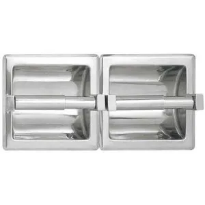 Commercial Double Roll Toilet Paper Dispenser, Surface-Mounted, Stainless Steel ASI 74022-SSM