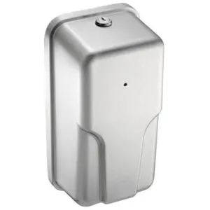 Commercial Liquid Soap Dispenser, Roval-Surface-Mounted, Touch-Free, Stainless Steel - 33.8 Oz ASI 20365