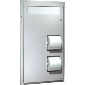 Commercial Seat-Cover Dispenser/Toilet Paper Dispenser, Recessed-Mounted, Stainless Steel ASI 0485