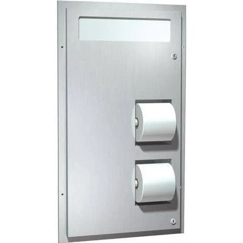 Commercial Seat-Cover Dispenser/Toilet Paper Dispenser, Recessed-Mounted, Stainless Steel ASI 0485