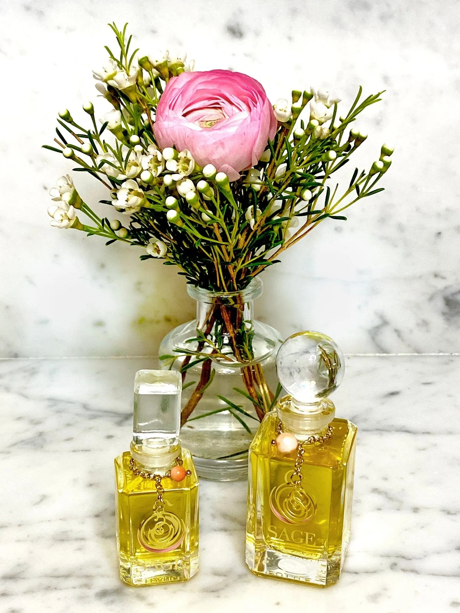 Coral Vanity Bottle by Sage, Pure Perfume Oil Concentrate