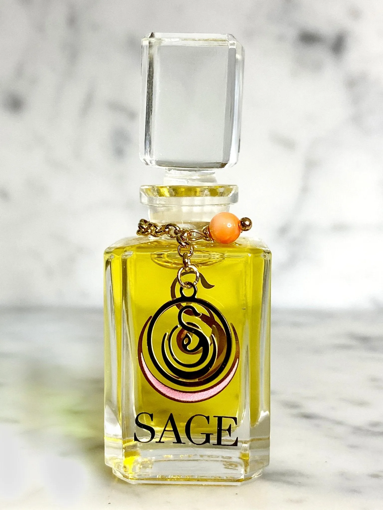 Coral Vanity Bottle by Sage, Pure Perfume Oil Concentrate