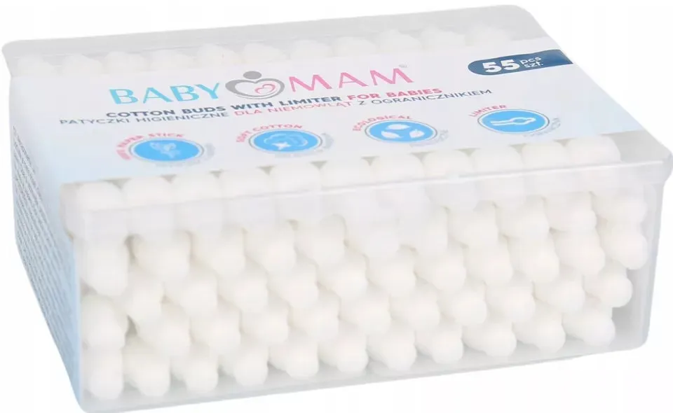 Cotton Cosmetic Buds 1pack/55pcs Swabs Made of natural cotton with rounded tips