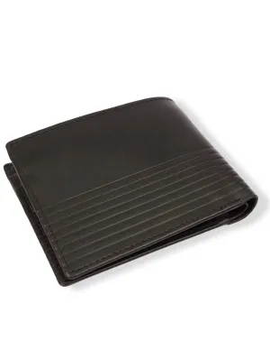 Cow Leather Wallet Black – Ultra Slim Bifold with Card Slots