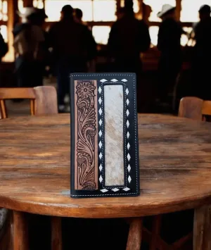 Cowhide   Tooled Leather Wallet