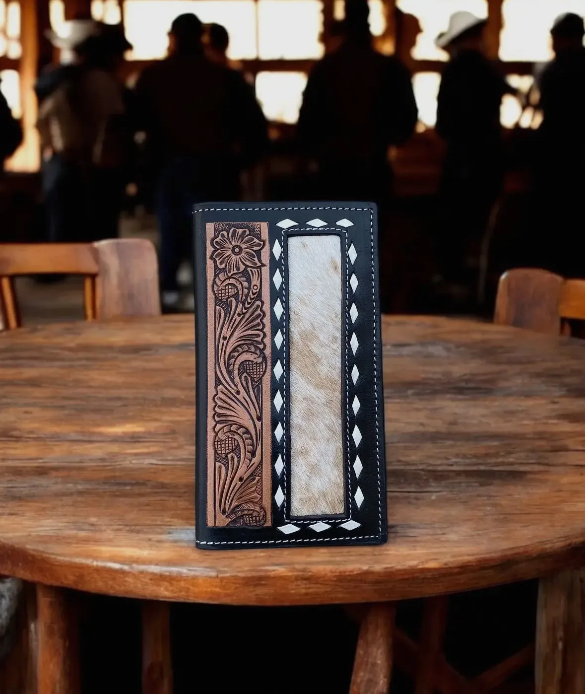 Cowhide   Tooled Leather Wallet